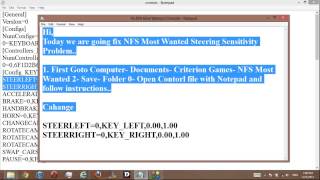 NFS Most Wanted 2 Steering sensitivity Fix [upl. by Gninnahc617]
