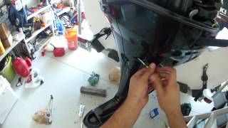 Suzuki DF 150 maintenance part 9  putting side cowling back on [upl. by Fattal]