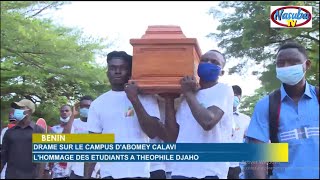 Hommage des étudiants de lUniversité dAbomey Calavi à Théophile Djaho leur camarade tué [upl. by Strader]