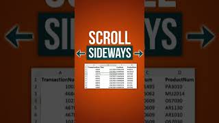 Excel Shortcut to Scroll SIDEWAYS ↔️ with your Mouse shorts [upl. by Maurits]