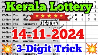 Kerala lottery guessing  14112024  Kerala lottery result [upl. by Auqenet846]