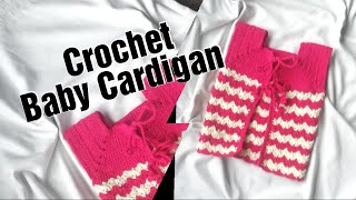 Easy Crochet Baby Cardigan Sweater Baby Cardigan  part 1 [upl. by Ginger]