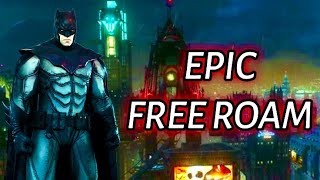 Batman Arkham Knight quotNOEL SUITquot EPIC FREE ROAM 4K Gameplay NO COMMENTARY [upl. by Nickola]