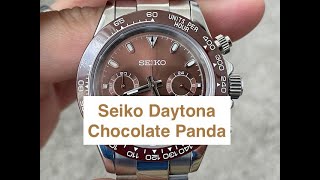 Must see Seiko Daytona Chocolate Panda mod Delicious [upl. by Fairman]