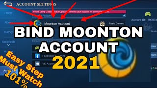 HOW TO BIND ACCOUNT IN MOONTON  MLBB 2021 [upl. by Berl]