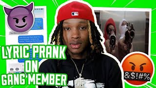 KING VON  “Crazy Story Pt3”  LYRIC PRANK ON BLOOD GANG MEMBER GONE WRONG [upl. by Crispa]