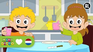 OP DE TAFEL  Kinderliedjes  Liedjes voor Peuters en Kleuters  Minidisco [upl. by Phylis267]