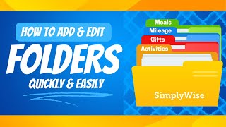 How To Add amp Edit Folders in Your SimplyWise Mobile App [upl. by Jared]