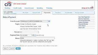 Citi QuickTake Demo How to Make a OneTime Payment using Citibank Online [upl. by Ursas]