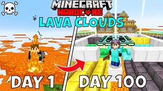 I Survived 100 Days on Lava Clouds Only World Minecraft Hardcorehindi [upl. by Patton392]