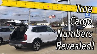 2023 Kia Telluride  True Cargo Capacity Given In Inches [upl. by Seka226]