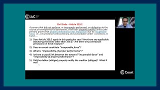 WEBINAR 4 Force Majeure Part 2 Kazakhstan Court Practice [upl. by Isak584]