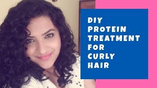 DIY Protein Gelatin Treatment  For WavyCurly Hair  Damage Repair [upl. by Zerat]