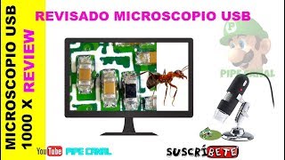 Microscopio digital USB zoom 1000x Unboxing Review guia de compra [upl. by Bonucci171]