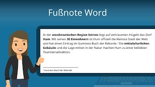 Fußnote in Word erstellen So gehts  Studyflix [upl. by Spindell957]