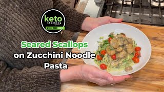 Seared Scallops over Zucchini Noodles Pasta [upl. by Nonac]