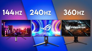 144Hz vs 240Hz vs 360Hz Monitors  Which Refresh Rate Should You Use [upl. by Olivero]