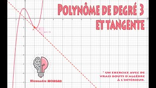 1ère  Nombre dérivé polynôme du 3e degré et tangente [upl. by Llenrag]