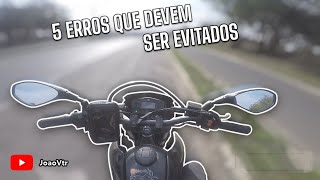 5 ERROS QUE TODO INICIANTE DE MOTO DEVE EVITAR [upl. by Jeanne]