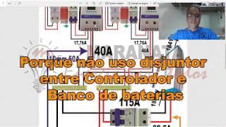 ENERGIA SOLAR 1ª parte Como Dimensionar Cabo do Controlador as Baterias e Disjuntor  AULA 48 [upl. by Roseanna176]