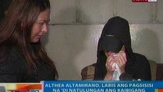 NTG Althea Altamirano labis ang pagsisisi na di natulungan si Jaja Rodelas nang dukutin [upl. by Alrats]