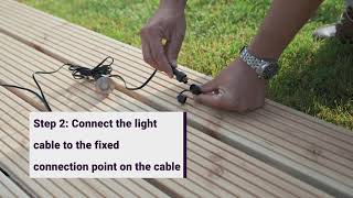 Techmar  How To Install Deck Lights Using Fixed Connector Cables [upl. by Etteniuq]