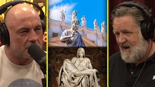 St Peters Basilica quotHow the hell did they do thatquot  Joe Rogan amp Russell Crowe [upl. by Oregolac24]