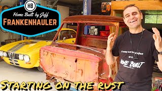 How much of the Frankenhauler is straight rust  1954 Ford F600 Car Hauler Build part 2 [upl. by Lavinia]