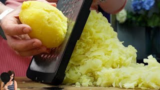 Einfach 2 Kartoffeln reiben bereiten Es ist so lecker dass ich es oft mache Kein Ofen ASMR [upl. by Bulley]