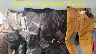 KLR 650 Adventure Klim Mojave Dakar amp Jackson quotIn The Bootquot motorcycle pants review [upl. by Aciruam765]