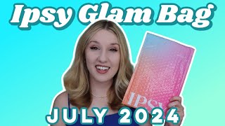 Ipsy Glam Bag  Unboxing amp TryOn July 2024 [upl. by Lily]