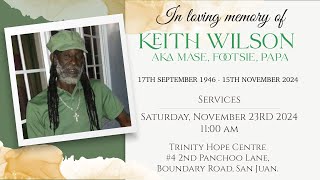 The Funeral Service of Keith Wilson AKA Mase footsie Papa [upl. by Finzer]