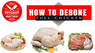 HOW TO DEBONE FULL CHICKEN II Full Chicken Boneless [upl. by Melliw576]