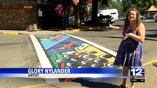 Lithia Park gets new decorated crosswalk [upl. by Collis]