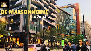 Boulevard de Maisonneuve Montréal autumn evening city street ambience and chatter [upl. by Pang]