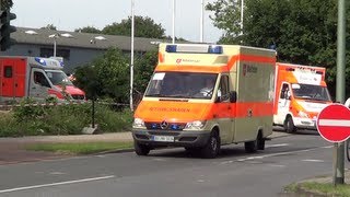 PTZ 10 FeuerwehrRettungsdienst Duisburg zum MANVAlarm nach Ratingen [upl. by Eikin]