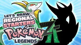 Drawing Starters from Pokémon ZA Leaks [upl. by Annaynek856]