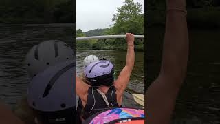 Three people in one canoe Nantahala River Nc daggerkayaks health travel northcarolina [upl. by Ynes89]