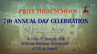 Prize High School  7th Annual Day Celebration  Live Streaming at 200 pm [upl. by Twyla]