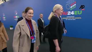 EU leaders depart from EU informal summit in Budapest [upl. by Miculek268]