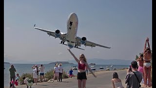 SKIATHOS LOW LANDINGS amp JET BLAST the Second St Maarten [upl. by Spooner]