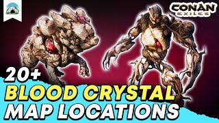 20 Blood Crystal Locations Blood Crystal Rocknose amp Golem Guide  Age of Sorcery 3  Conan Exiles [upl. by Senior]