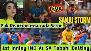 🔴PAK Reaction INDIA 283 Score INDIA ki Tabahi Batting🔥 IND Vs Sa 4th T20 1st inning 😱 [upl. by Roana]