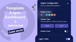 Integrasi Template Argon Dashboard dengan Laravel 11 Inertia Vue  Part 5 Dark Mode [upl. by Box148]