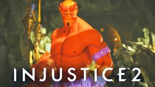 INJUSTICE 2  ALL Hellboy SAVAGE Dialogues [upl. by Ecinreb]