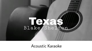 Blake Shelton  Texas Acoustic Karaoke [upl. by Ayoras841]