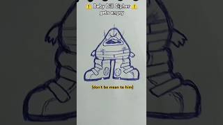 Baby Bill Cipher gets angry art drawing sketch fyp gravityfalls billcipher [upl. by Macintyre]