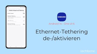 EthernetTethering aktivieren oder deaktivieren  Samsung Android 14  One UI 6 [upl. by Trocki350]