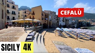 SICILY ITALY 🇮🇹 4K Cefalù — Walking Tour [upl. by Zacek27]