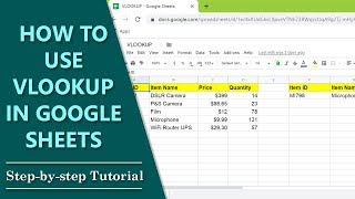 VLOOKUP Google Sheets  How to Use VLOOKUP in Google Sheets  Retrieve Data from a Cell [upl. by Krissy157]